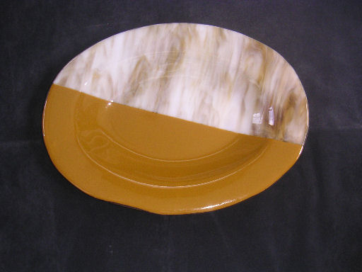 Oval butterscotch tray