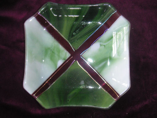 green Octagonal Bowl