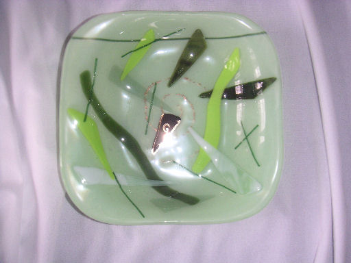 Small green Square Dish