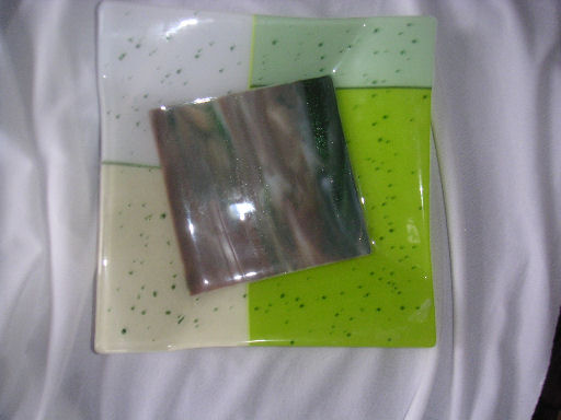 Odd green square dish