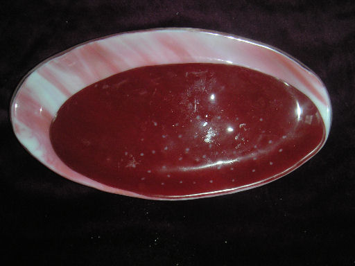 Red Oval Bowl