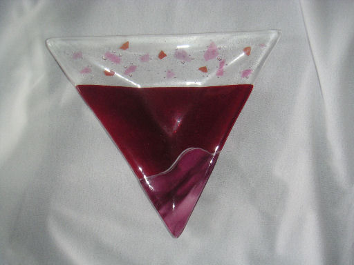 Red Triangular Dish